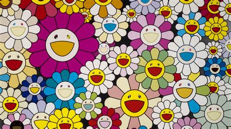 takashi murakami flower background.